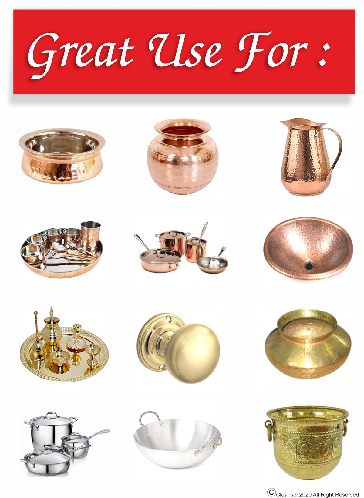 Cleansol Copper, Brass & Steel Cleaner