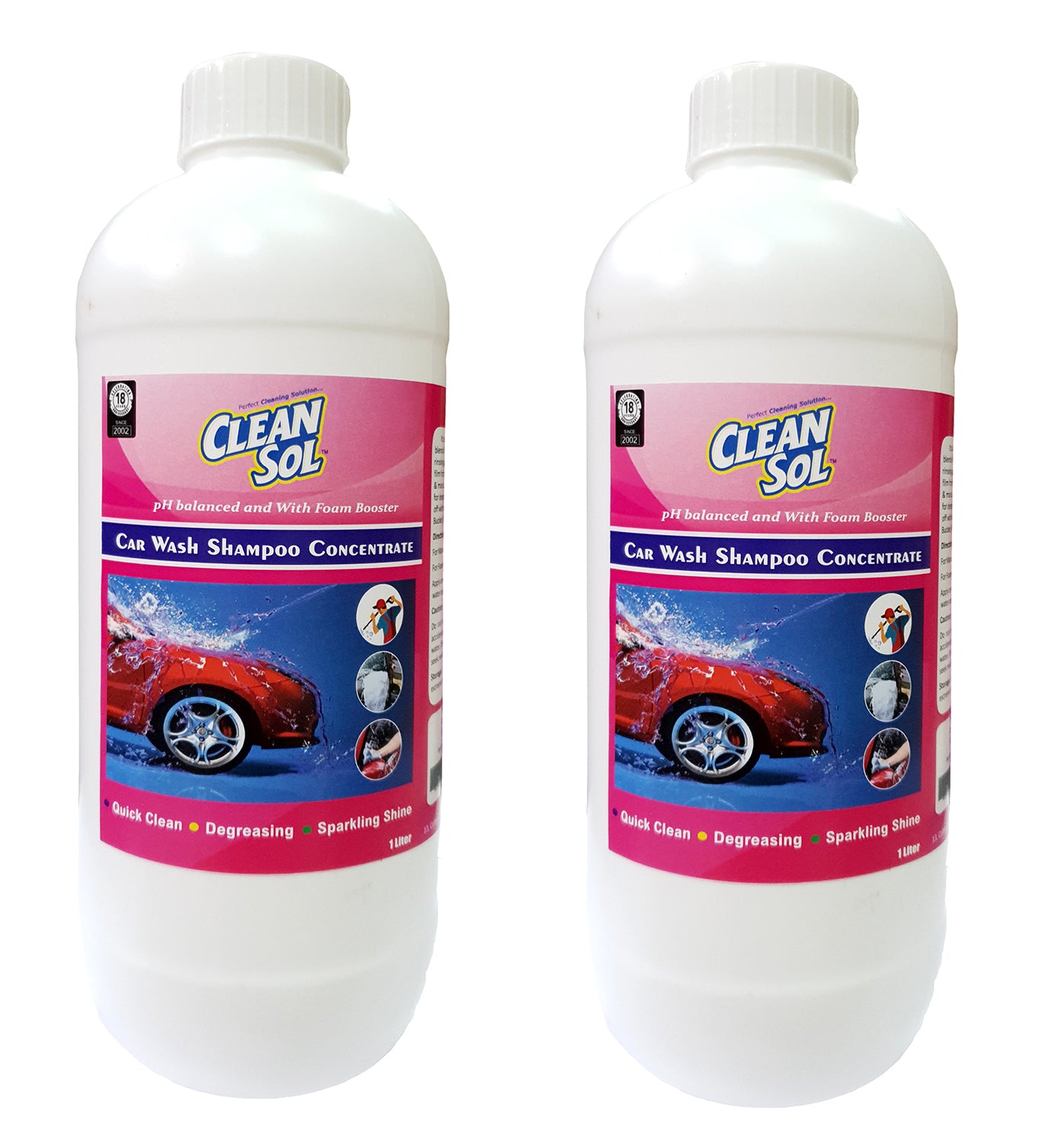 Cleansol Car Wash Shampoo Concentrate - 5 Litre (Phosphate free, High foam, pH Balanced and Easy rinse off)