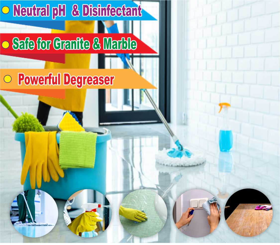 Cleansol Disinfectant Floor, Marble, and Granite Cleaner Liquid Concentrate - 5 Litre Removes Heavy Stains from Hard Surfaces