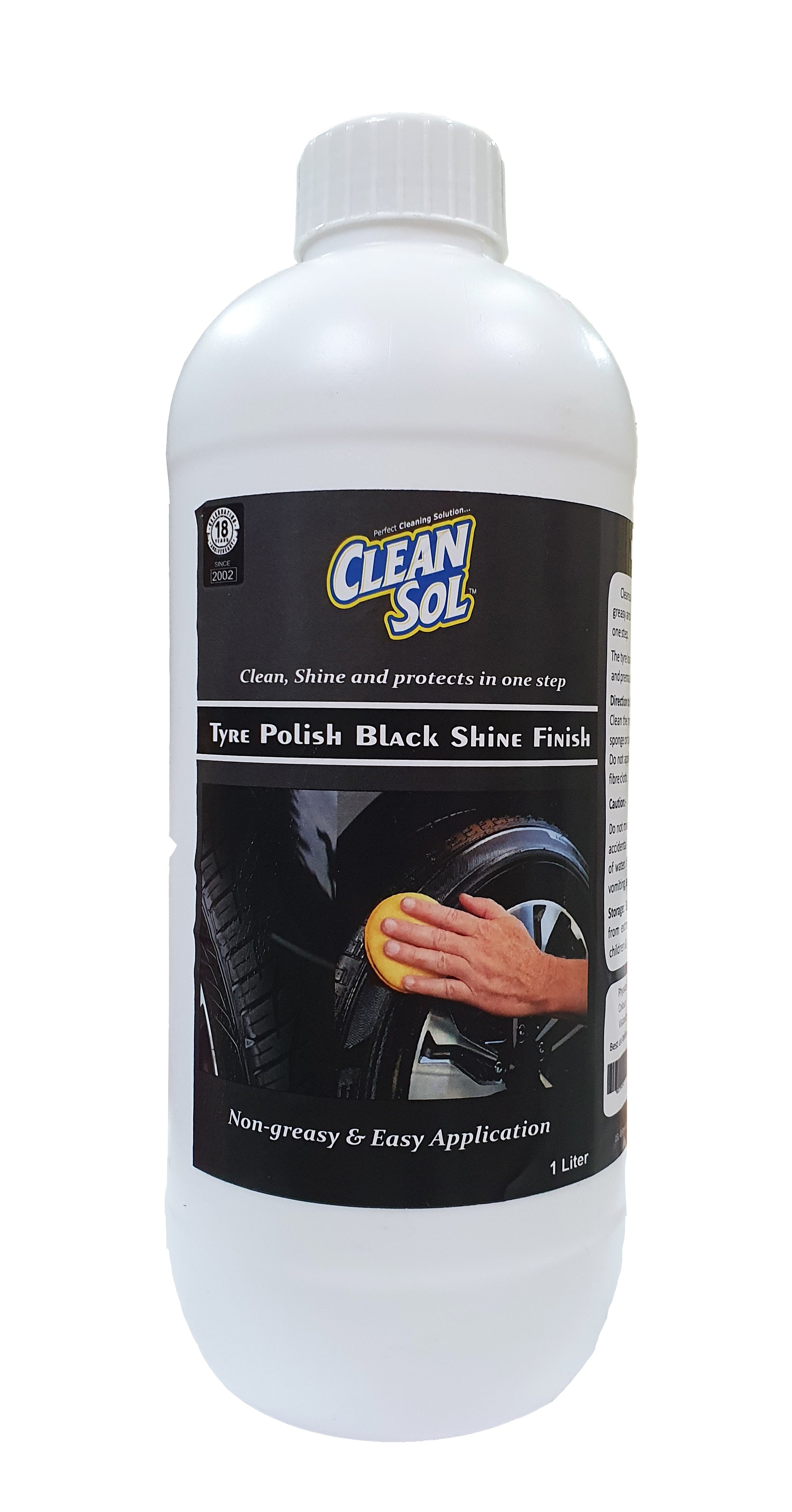 Cleansol Tyre Polish Black Shine Finish - 5 litre